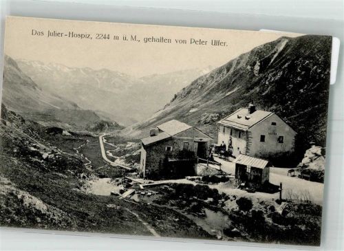 Bivio Postkutsche Julier- Hospiz Postkutsche Schweiz Foto AK