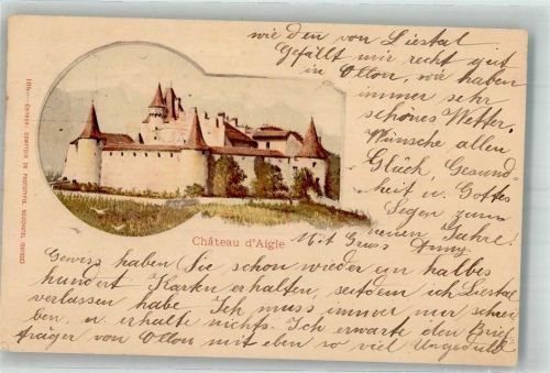 1860 Aigle 1898 Foto AK Schloss