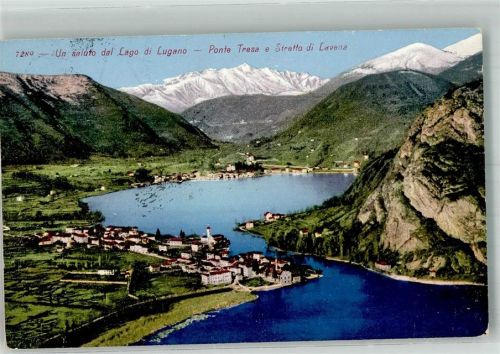 6988 Ponte Tresa 1911 Foto AK Lago di Lugano