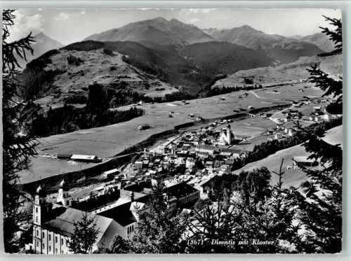 7180 Disentis Mustér - Blick auf mit Kloster