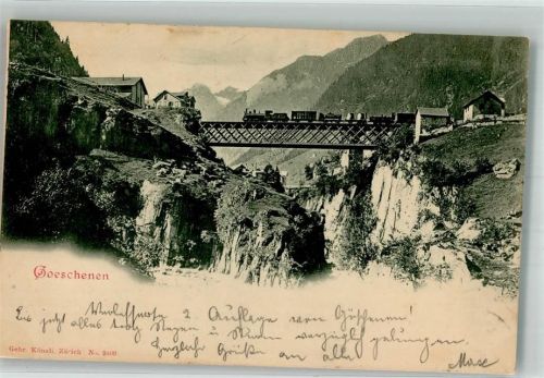 6487 Göschenen 1900 Foto AK Eisenbahn