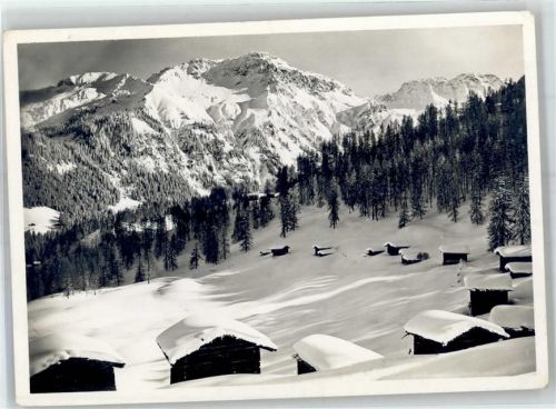 7064 Tschiertschen Foto AK Aroser Weißhorn Fubs Winter