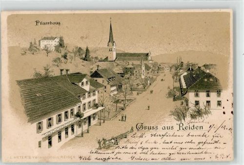 6260 Reiden 1902 - Pfarrhaus Kirche