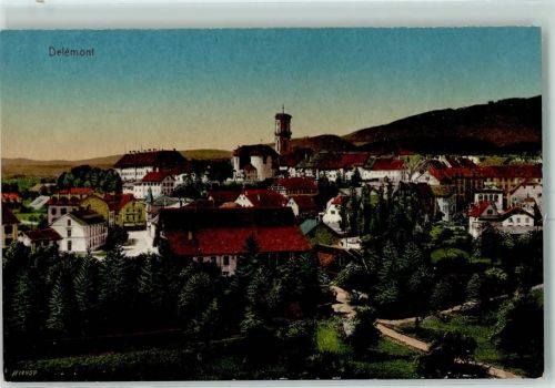 2800 Delémont Delsberg Karte beschädigt