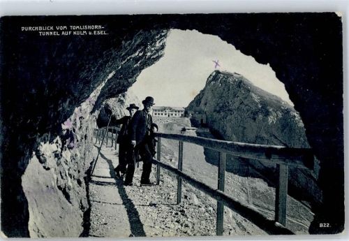 6010 Pilatus Kulm - Durchblick vom Tomlishorn Tunnel auf Kulm Esel