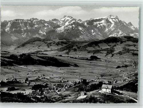 9056 Gais - Gasthaus Gäbris Flugaufnahme Blick zur Säntiskette