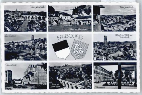 1700 Fribourg Freiburg - Universität, Hotel, Kathedrale, Gotteron Brücke