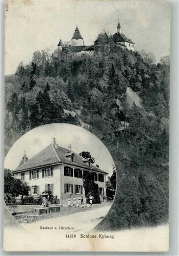 8314 Kyburg 1907 Foto AK Schloss Kyburg Gasthaus zum Hirschen