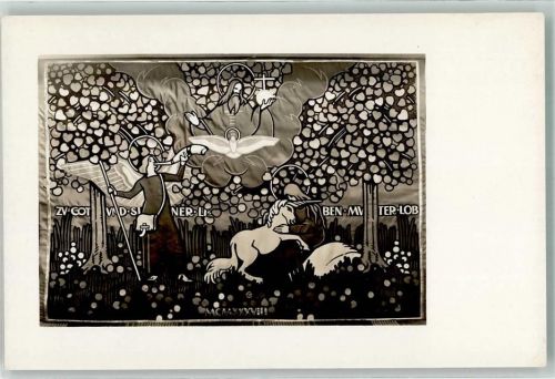 8752 Näfels Künstlerkarte Antipendium Schlachtkapelle sign. Flüeler