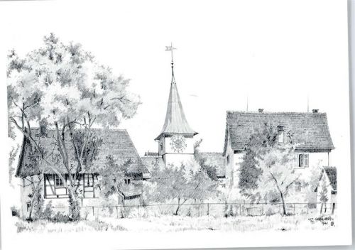 8952 Schlieren - Zeichnung, Kirche