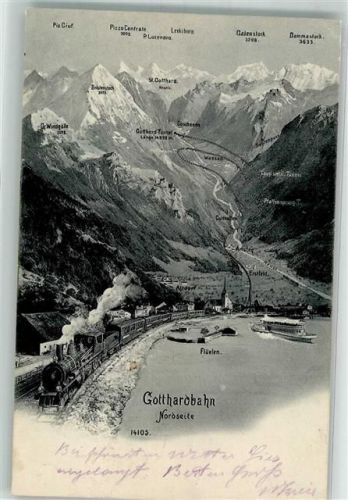 6460 Altdorf UR 1904 - Gotthardbahn Eisenbahn Wehrliverlag