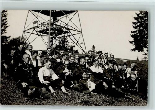 8340 Hinwil - Aussichtsturm, Bachtel Kulm - Touristengruppe, gute Erhaltung AK