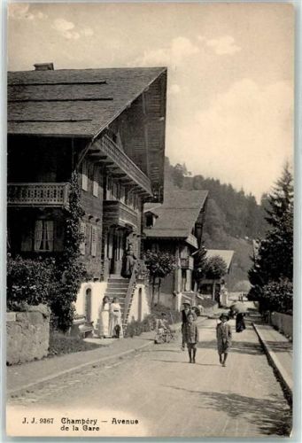 1874 Champéry - Avenue de la Gare Bahnhof Kinder