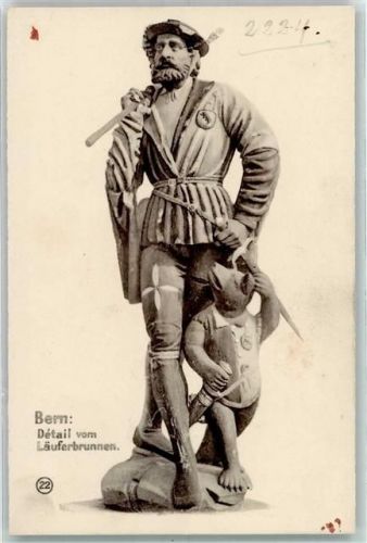 3000 Bern Berne - Detail vom Läuferbrunnen