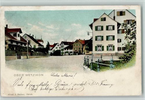 8620 Wetzikon ZH 1901 - Straßenpartie AK