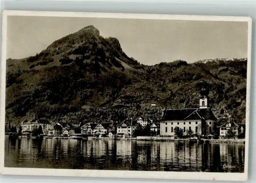 6442 Gersau 1931 Foto AK Kirche