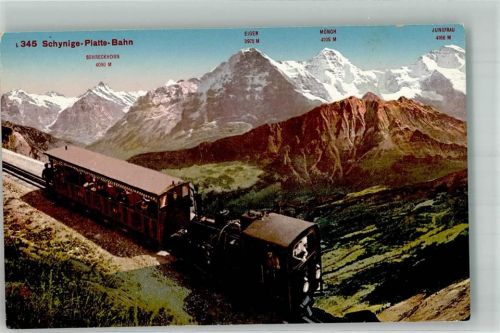 Schynige Platte Foto AK Zahnradbahn Schynige Platte Bahn