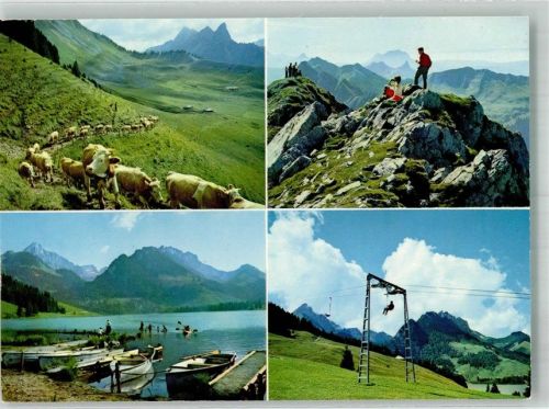 1716 Schwarzsee Foto AK Schwarzsee Hotel Gypsera Seilbahn Kuhherde