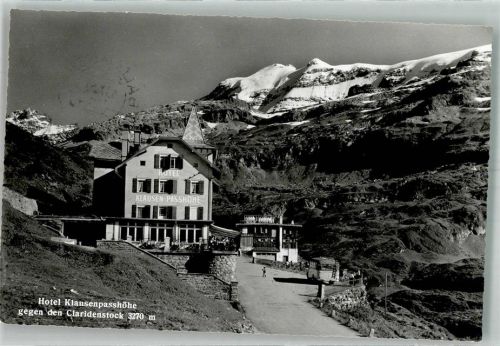 Klausenpass 1957 Foto AK Omnibus Hotel Klausenpass-Höhe