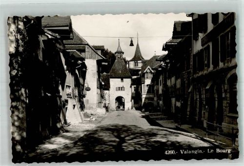2042 Valangin 1951 Foto AK Le Bourg