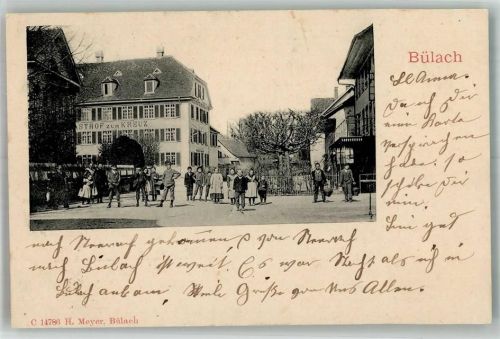 8180 Bülach 1902 Foto AK Gasthaus zum Kreuz
