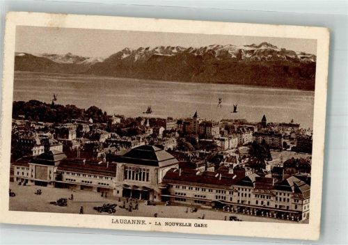 Lausanne Losanna Bahnhof Bahnhof Schweiz 1915 Foto AK
