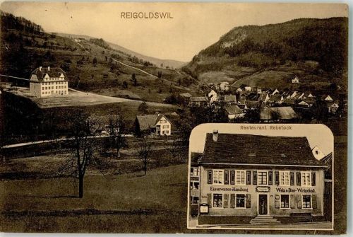4418 Reigoldswil Foto AK Feldpost Bataillon 69 Gasthaus Rebstock Handlung