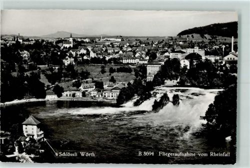 8212 Neuhausen am Rheinfall - Fliegeraufnahme Schlössli Wörth
