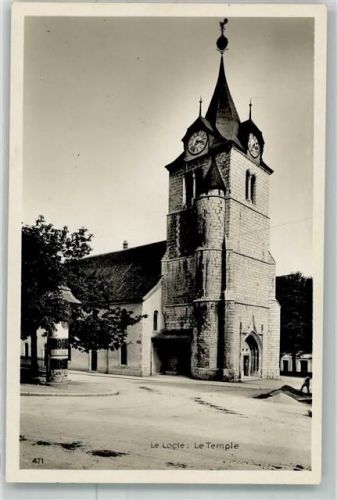 2400 Le Locle 1932 Foto AK Kirche