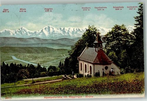 2532 Magglingen Macolin 1909 Foto AK Kirche