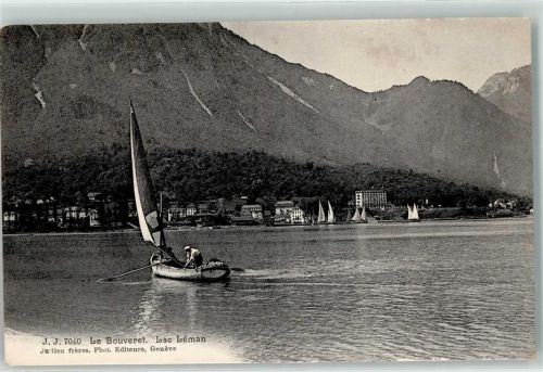 1897 Bouveret - Segelboot auf dem Genfersee