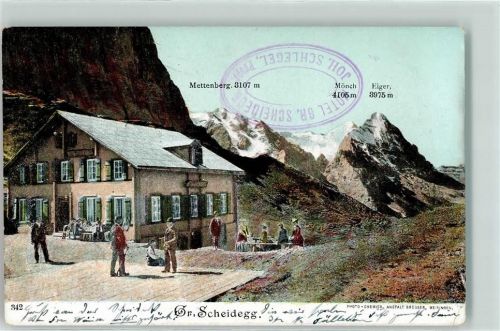 Grosse Scheidegg 1910 - Mettenberg Mönch EIger