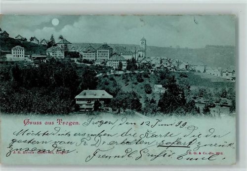 9043 Trogen 1899 Mondschein Gruss aus - Verlag Guggenheim Nr. 2910 AK
