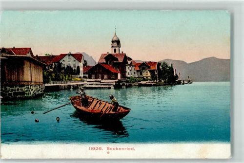 6375 Beckenried 1913 - Ruderboot Kirche