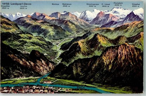 7302 Landquart - Strecke nach Davos Vogelschau