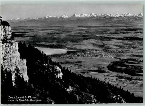 1283 La Plaine - Alpenkette Sicht vom Mont de Baulmes