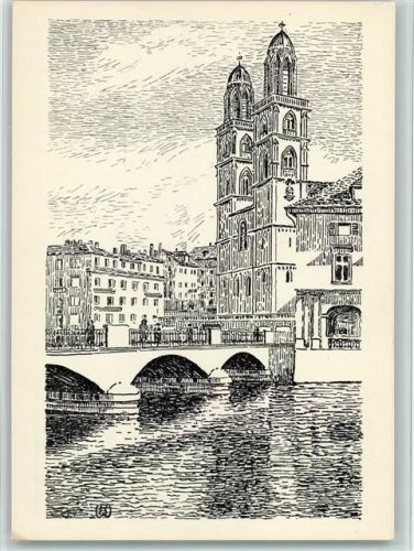 8000 Zürich - Grossmünster sign.