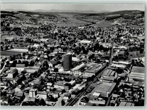 5737 Menziken 1969 Gebrauchsspuren Luftbild Photoglob FL 3171