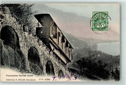 1820 Territet 1905 - Funiculaire Territet Glion Standseilbahn