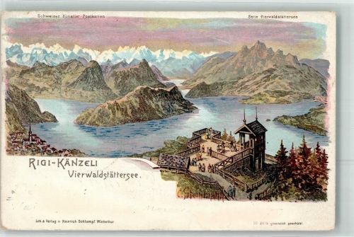Rigi Känzeli 1902 Künstlerkarte sign. Steinmann