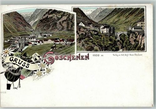 6487 Göschenen Lithographie