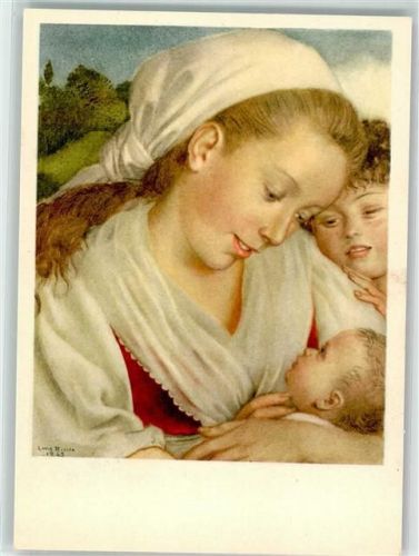 Mutterglück sign. L. Rivier Nr. 242 Pro Juventute Schweiz Künstlerkarte