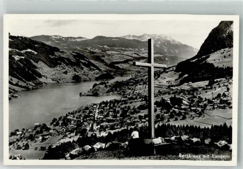 6078 Lungern 1950 Foto AK Bergkreuz