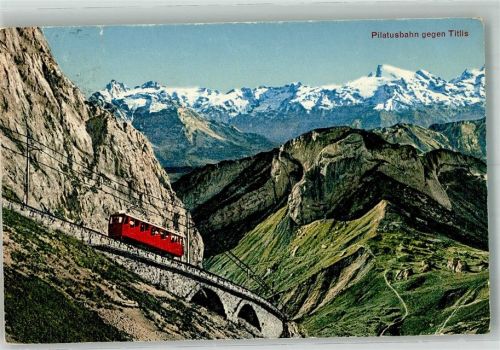 6010 Pilatus Kulm 1954 Foto AK Bergbahn Pilatusbahn