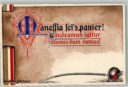 8000 Zürich 1912 - sign. A. Scherrer Säbel Wappenfarben