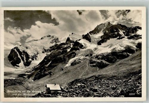 Bovalhütte 1928 Foto AK Hüttenstempel