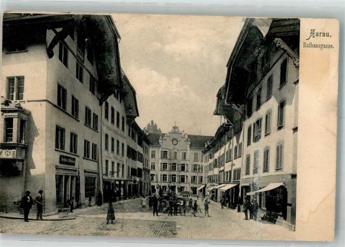 5000 Aarau Foto AK Rathaus- Gasse