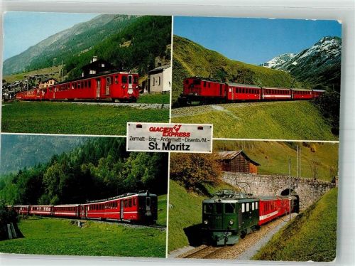 7500 St. Moritz Foto AK Eisenbahn Clacier Express