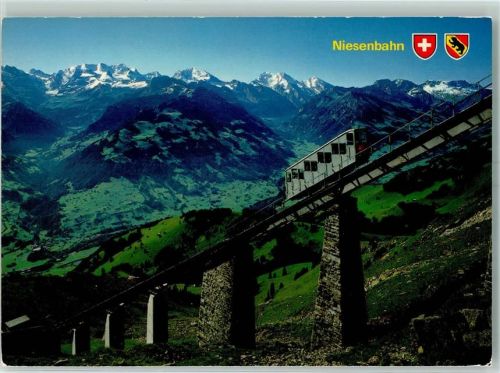 3711 Mülenen - Niesenbahn Hegeralp Viadukt mit Blümlisalp Doldenhörner Balmhorn Altels Rinderhorn Wildstrubel