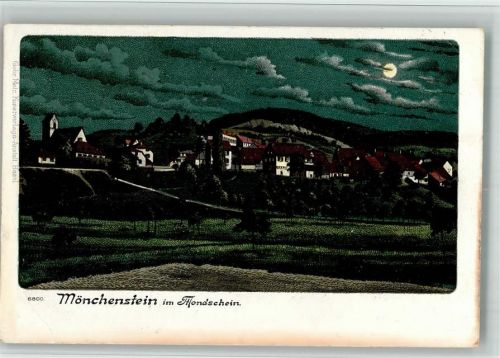 4142 Münchenstein 1900 BOAKC Lithographie/Mondschein Mönchenstein